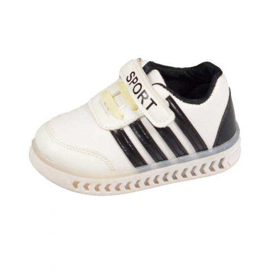 Dětské tenisky svítící bíločerné 