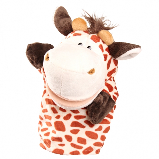 Plyšový maňásek na ruku žirafa
