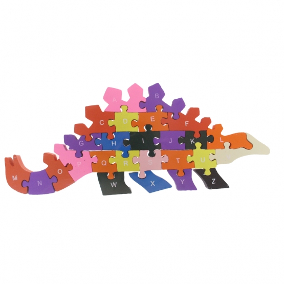 Vzdělávací dřevěné puzzle dinosaurus var.1