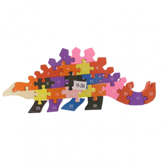 Vzdělávací dřevěné puzzle dinosaurus var.1