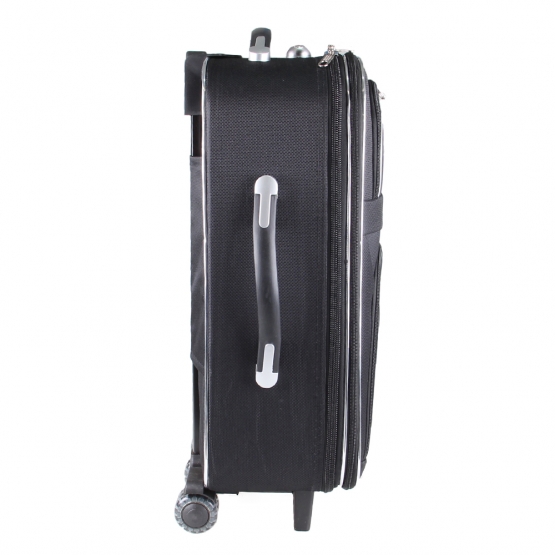 Sada 3 látkových kufrů černá 1