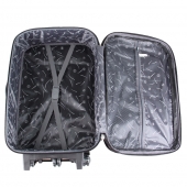 Sada 3 látkových kufrů černá 1