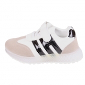 Dětské tenisky svítící se špičkou pruhy černé