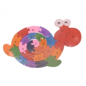 Vzdělávací dřevěné puzzle šnek