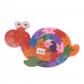 Vzdělávací dřevěné puzzle šnek