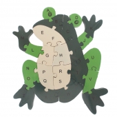 Vzdělávací dřevěné puzzle žába