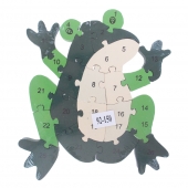 Vzdělávací dřevěné puzzle žába
