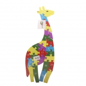 Vzdělávací dřevěné puzzle žirafa var.3