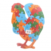 Vzdělávací dřevěné puzzle kohout