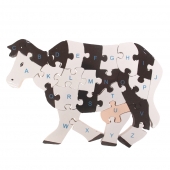 Vzdělávací dřevěné puzzle kráva var.1