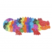 Vzdělávací dřevěné puzzle krokodýl var.1