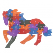 Vzdělávací dřevěné puzzle kůň var.1