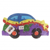 Vzdělávací dřevěné puzzle auto var.2