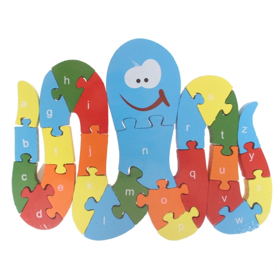 Vzdělávací dřevěné puzzle chobotnice