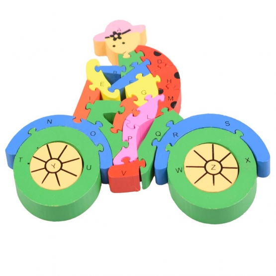 Vzdělávací dřevěné puzzle kolo