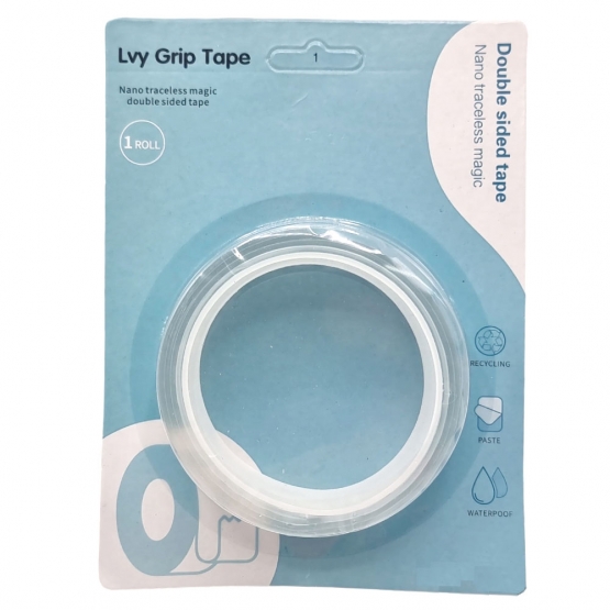 Oboustranná omyvatelná lepící páska 1m