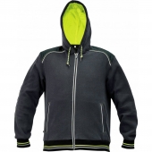 Pracovní mikina s kapucí žlutá XS