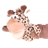 Plyšový maňásek na ruku žirafa var.1