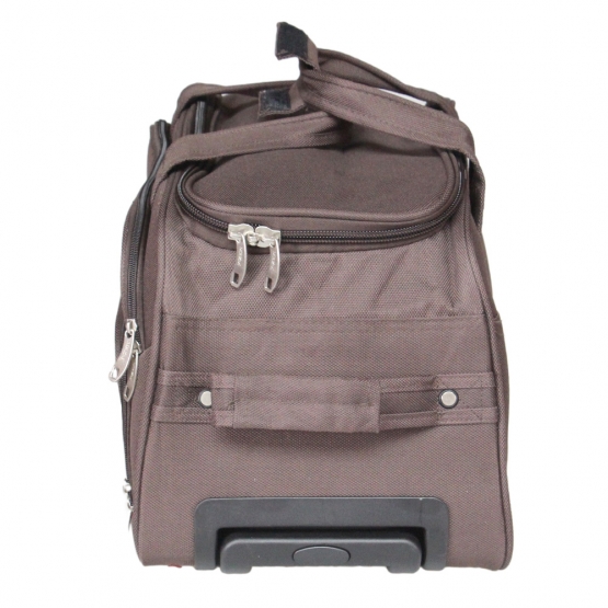 Cestovní taška na kolečkách MRZM tmavě hnědá střední