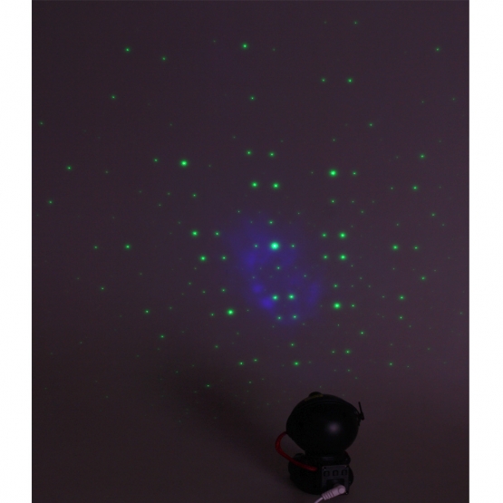 LED projektor noční obloha astronaut černý