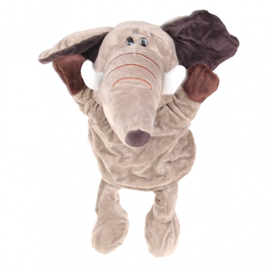 Plyšový maňásek s nohama na ruku slon