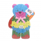 Vzdělávací dřevěné puzzle méďa