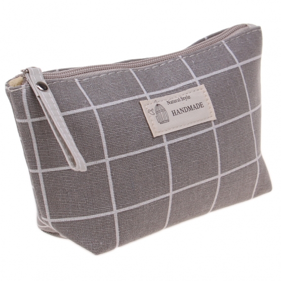 Kosmetická taška Handmade šedá kostka