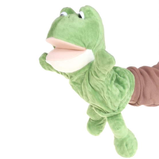 Plyšový maňásek s nohama na ruku žabička