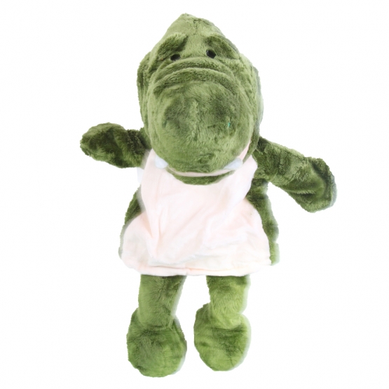 Plyšový maňásek s nohama na ruku krokodýl