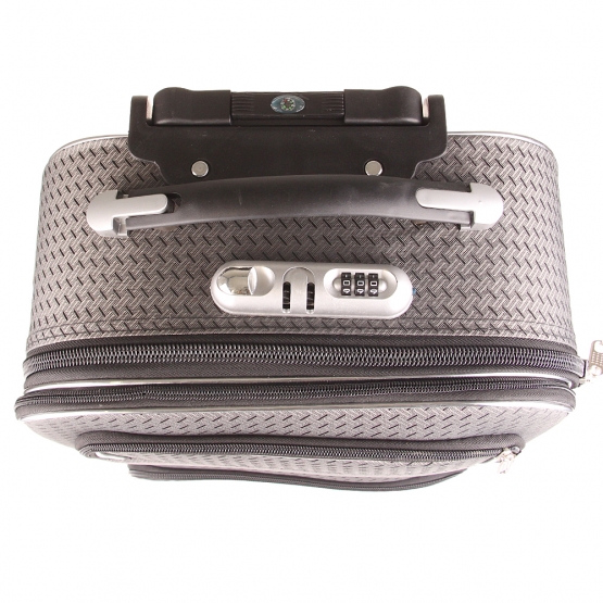 Sada 3 látkových kufrů šedá 3