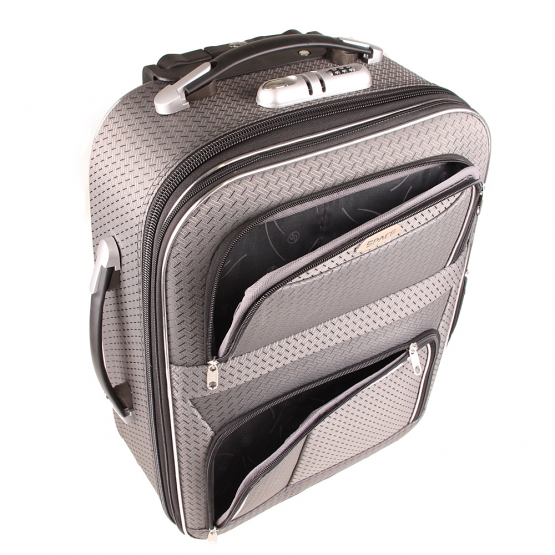 Sada 3 látkových kufrů šedá 3