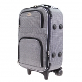 Sada 3 látkových kufrů světle šedá 2