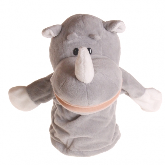 Plyšový maňásek na ruku nosorožec