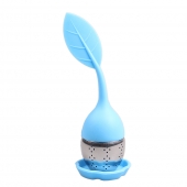 Silikonové sítko na čaj ve tvaru lístku