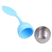 Silikonové sítko na čaj ve tvaru lístku