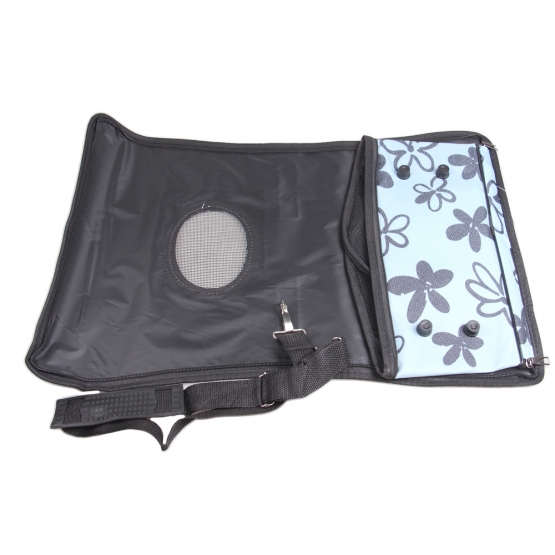 Skládací přenosná taška pro domácí zvířata modrá