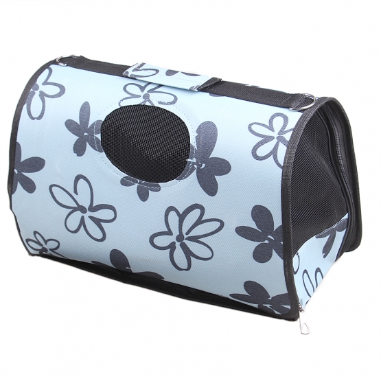 Skládací přenosná taška pro domácí zvířata modrá