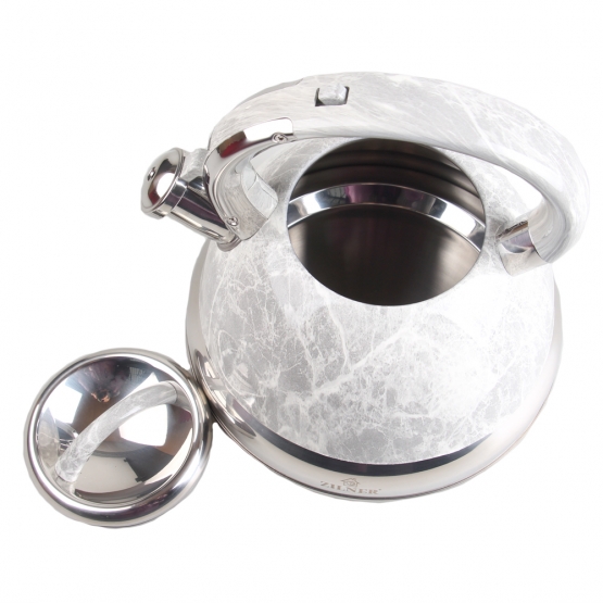 Kovová konvice 3l šedý mramor