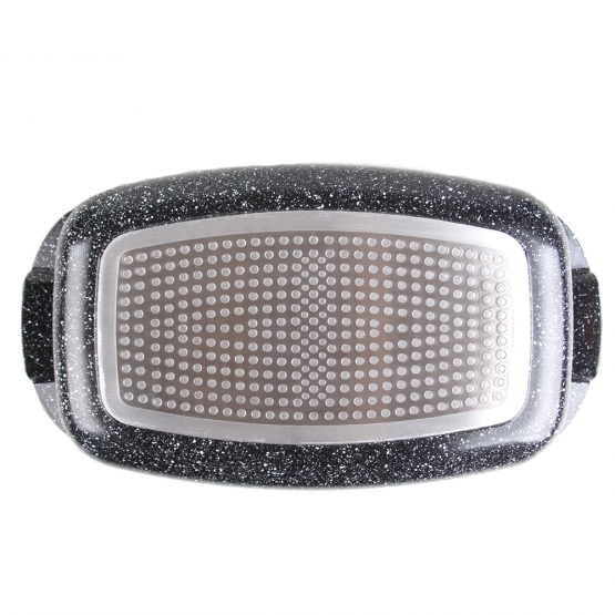 Hliníkový pekáč 5,5l černý mramor