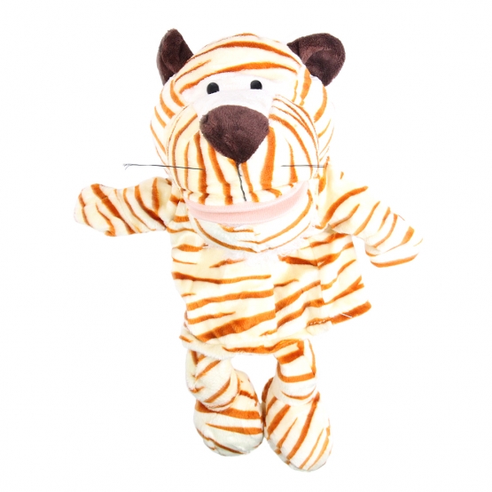 Plyšový maňásek s nohama na ruku tygr
