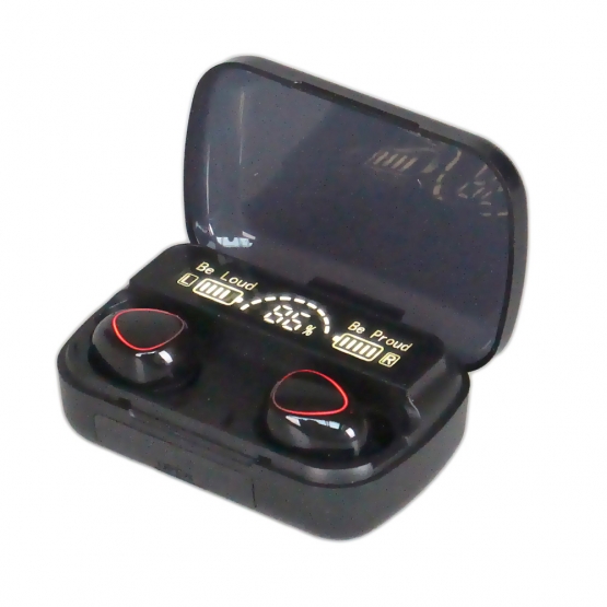 Bezdrátová sluchátka s powerbankou M10 černé