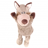 Plyšový maňásek s nohama na ruku vlk