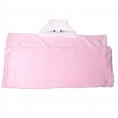 Dětská deka Happy Baby bílo-růžová – kočička