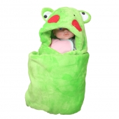 Dětská deka Happy Baby zelená – žabička s tváří