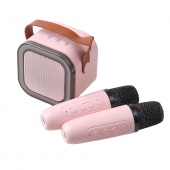 Mini karaoke zvukový systém růžový