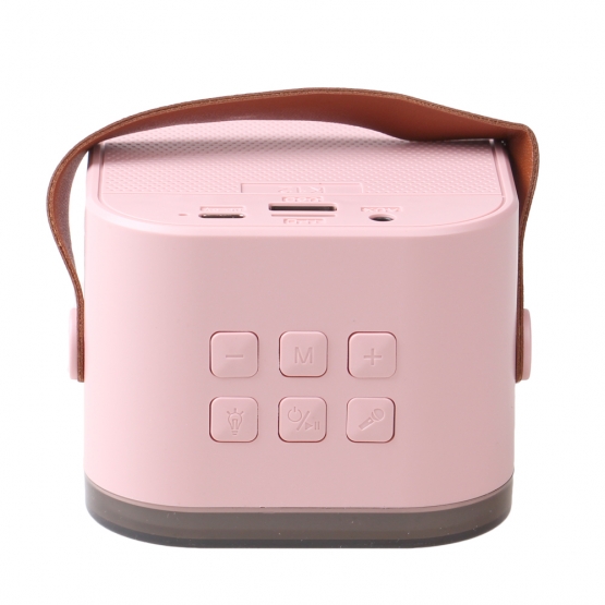 Mini karaoke zvukový systém růžový