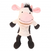 Plyšový maňásek s nohama na ruku kravička