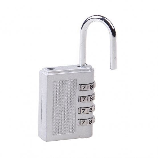 Visací zámek s číselným kódem stříbrný