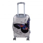 Sada 3 skořepinových kufrů (Silver Butterfly)