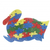 Vzdělávací dřevěné puzzle kachna